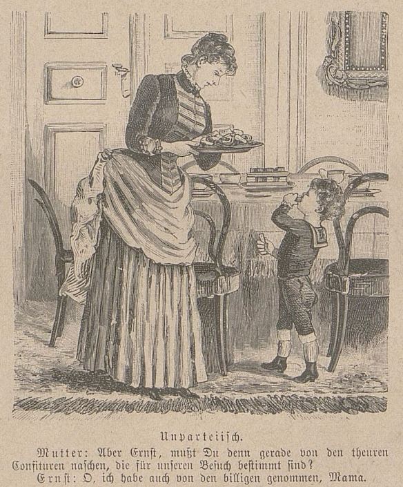 01_Das Buch für Alle_23_1888_p108_Naschen_Kinder_Gebaeck_Suesswaren_Mutter-Kind_Konfituere