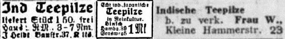32_Hamburger Anzeiger_1929_02_13_Nr037_p12_Ebd_09_13_Nr214_p6_Essener Anzeiger_1929_09_17_Nr218_p14_Teepilz_Kombucha_Kleinanzeigen