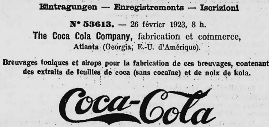 02_Schweizerisches Handelsamtsblatt_41_1923_p0564_Coca-Cola_Namenszug_Warenzeichen