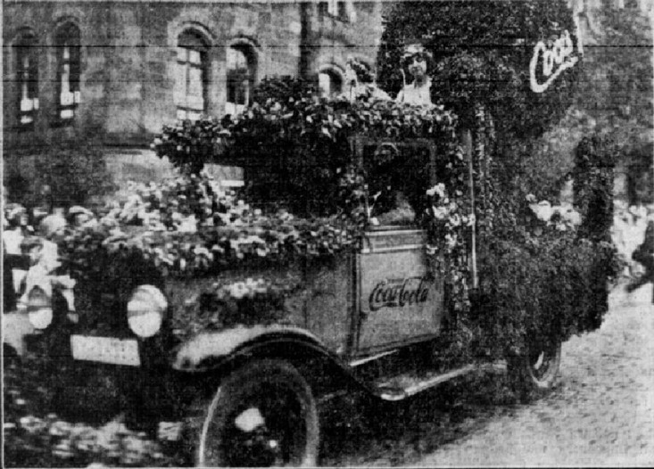 08_Essener Anzeiger_1929_07_23_Nr170_p09_Getraenke_Erfrischungsgetraenke_Coca-Cola_Reklame_Werbung_Umzug_Rosen