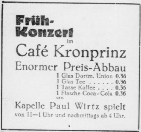 20_DGA. Duisburger General-Anzeiger_1930_10_12_Nr471_p14_Cafe_Konzertcafe_Getraenke_Coca-Cola_Preisabbau