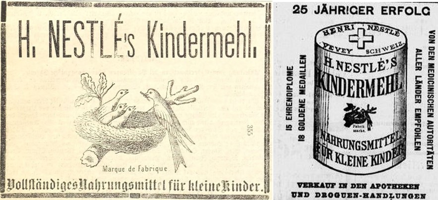 06_Apotheker-Zeitung_14_1879_p084_Norddeutsche Allgemeine Zeitung_1891_01_11_Nr017_p8_Saeuglingsernaehrung_Kindermehl_Nestle