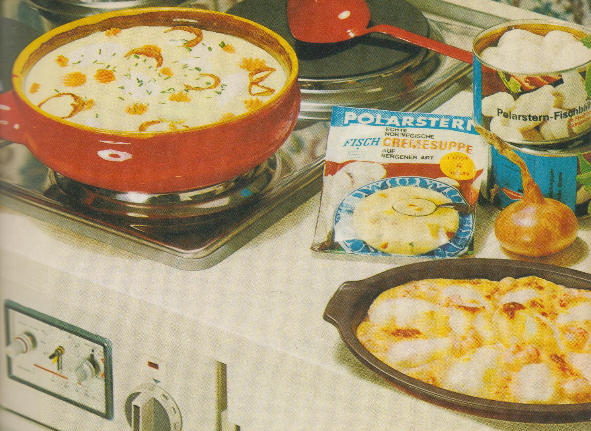 16_Spezialitätenkueche_1973_np16_Suppenpraeparate_Fisch_Konserven_Fischsuppe_Norwegen_Polarstern_Suppen