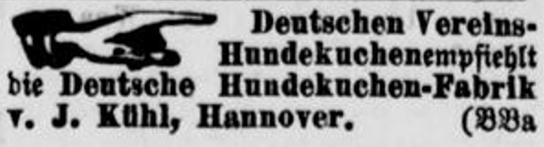 19_Westfälisches Volksblatt_1883_10_03_Nr266_p4_Hundekuchen_Deutscher-Vereins-Hundekuchen_J-Kuehl_Hannover
