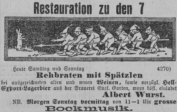 14_Neues Tagblatt_1892_12_04_Nr285_p05_Gaststaette_Spaetzle_Sieben-Schwaben