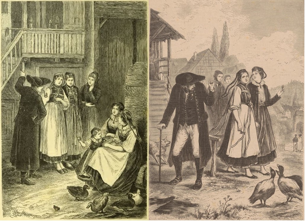 42_Ueber Land und Meer_40_1878_p692_Illustrirte Welt_26_1878_p012_Dorf_Schwaben_Sonntag_Geselligkeit