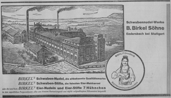 49_Stuttgarter Neues Tagblatt_1932_12_10_Nr579_p27_Teigwarenindustrie_Nudeln_Birkel_Endersbach_Produktionsstaette_Schwabenmaedchen