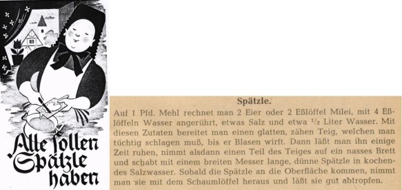 60_Stuttgarter Rundschau_01_1947_H05_p29_Trunk-Kaelble_1947_p47_Teigwaren_Spaetzle_Schuele-Hohenlohe_Pluederhausen_Rezept_Milei