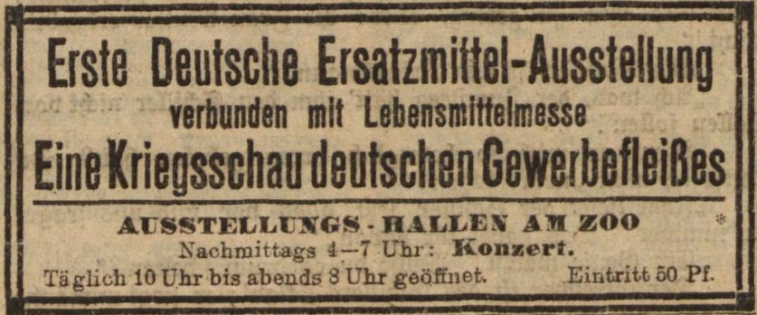 08_Vorwaerts 1917_01_11_Nr008_Unterhaltungsbl_p016_WKI_Ersatzmittel_Ausstellung