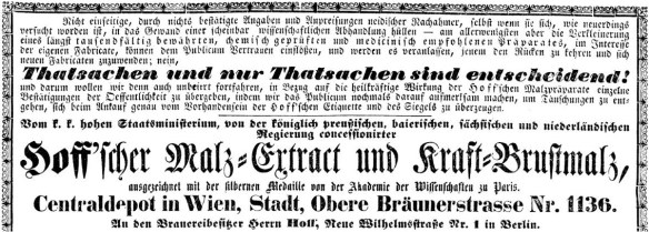 04_Die Presse_1861_12_06_Nr335_p06_Johann-Hoff_Malzextrakt_Wien_Heilmittel_Empfehlungsschreiben_Tatsachen