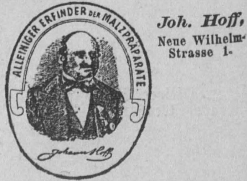 06_Deutscher Reichsanzeiger_1875_10_20_Nr246_p06_Unternehmer_Johann-Hoff_Etikett_Warenzeichen_Malzextrakt