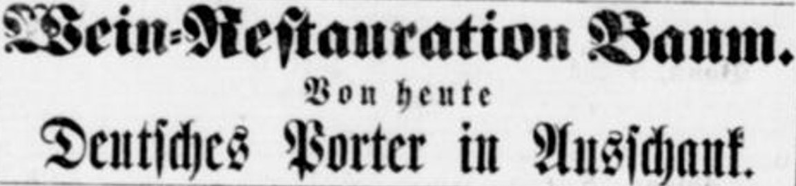 38_Essener Zeitung_1873_03_07_Nr056_p4_Gaststaette_Bier_Deutscher-Porter