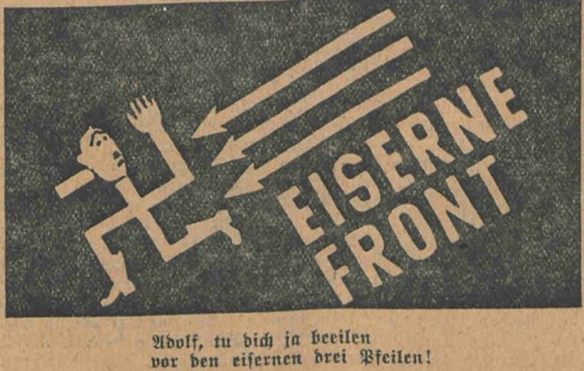 08_Das Reichsbanner_09_1932_03_27_Nr13_p097_Eiserne-Front_Dreipfeil_Hitler