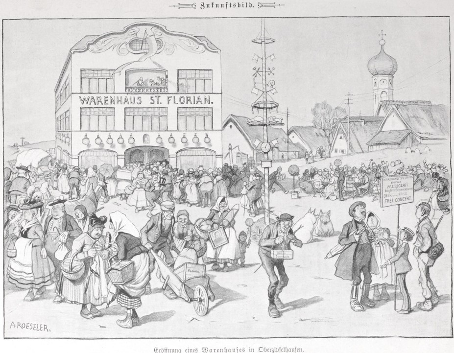 15_Fliegende Blaetter_122_1905_p192_Warenhaus_Kommerzialisierung_Stadt-Land_Verkaufsstaette_Bauern