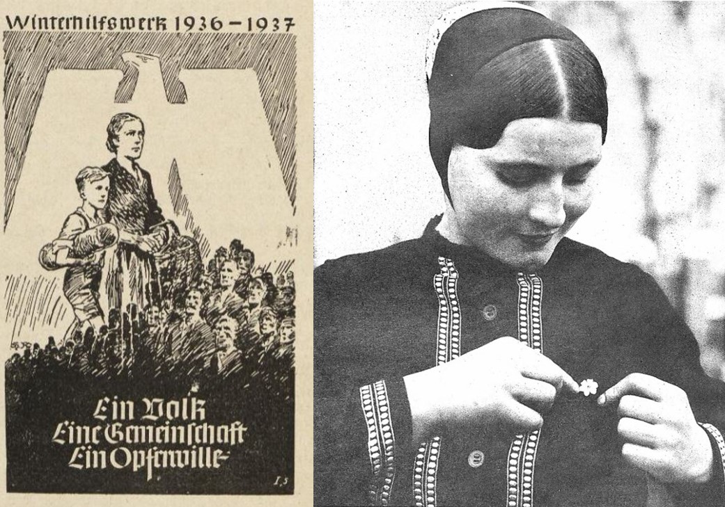 06_Deutsche Apotheker-Zeitung_52_1937_p37_Illustrierter Beobachter_11_1936_p358_WHW_Winterhilfswerk_Abzeichen