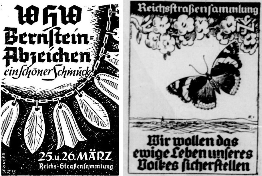 13_Anzeiger Bludenz_1939_5_25_Nr12_p5_General-Anzeiger_1936_4_5_Nr96_p14_WHW_Winterhilfswerk_Reichsstrassensammlung_Bernstein