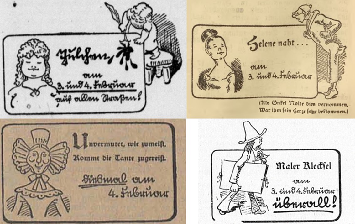 30_Glocke_C_1940_2_1_Nr31_p3_Kattowitzer Ztg_1940_2_3_p7_Wilhelm-Busch_WHW_Reichsstrassensammlung_Abzeichen_Maler-Klecksel_Julchen_Helene_Tante