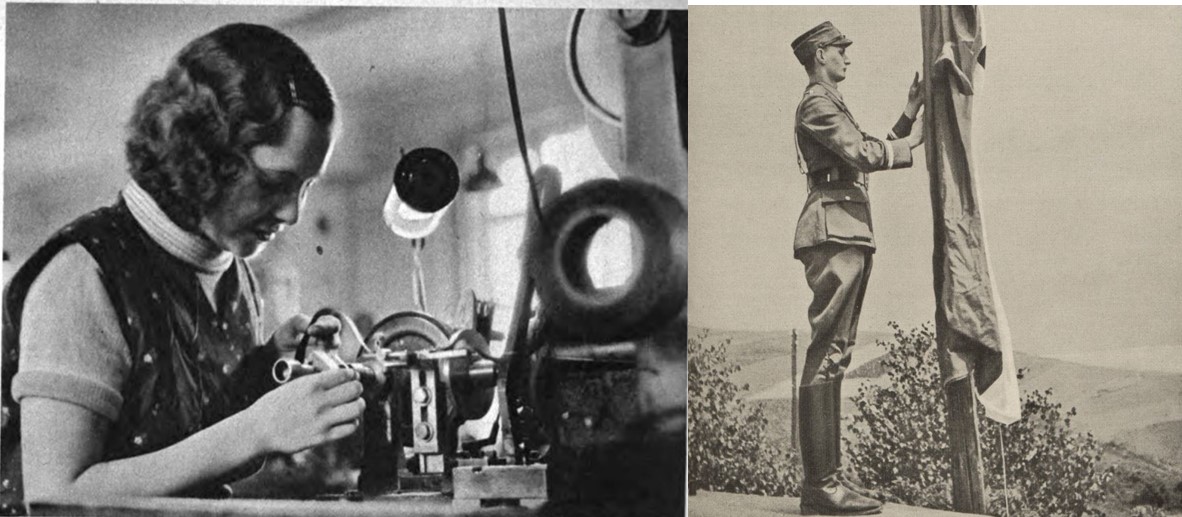 06_Arbeitertum_05_1935-36_Nr23_p04_Deutsche Apotheker-Zeitung_52_1937_p245_Reichsberufswettkampf_Frauenarbeit_Leistung_Fahnenappell