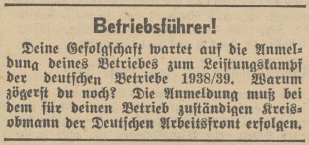 14_Marbacher Zeitung_1938_07_07_Nr156_p3_Leistungskampf-der-deutschen-Betriebe_DAF