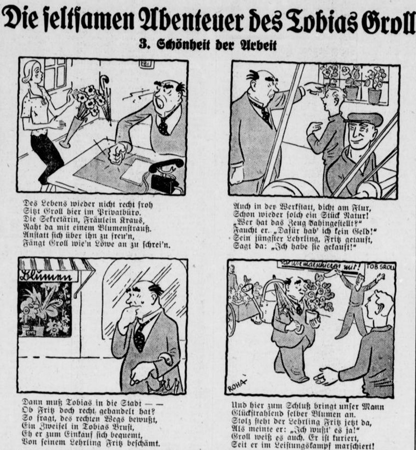 21_Dortmunder Zeitung_1938_07_21_Nr333_p08_Tobias-Groll_Schoenheit-der-Arbeit_DAF_Franz-Roha_Leistungskampf-der-deutschen-Betriebe_Comic