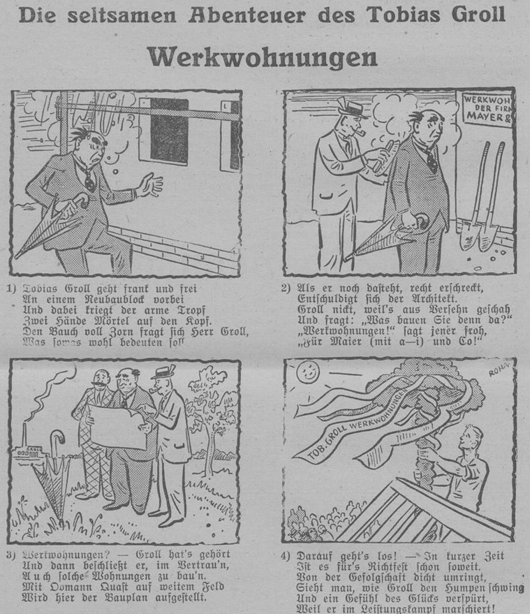 28_Siegblaetter_1938_09_06_Nr207_p8_Tobias-Groll_Werkwohnungsbau_Franz-Roha_Leistungskampf-der-deutschen-Betriebe_Comic
