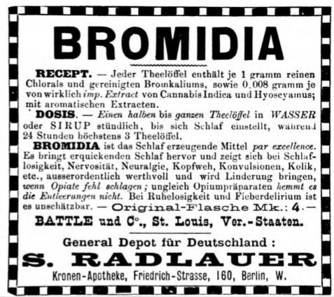 14_Deutsche Medicinische Wochenschrift_19_1893_Nr24_Beil_Pharmazeutika_Cannabis_Schlafmittel_Bromidia_Radlauer