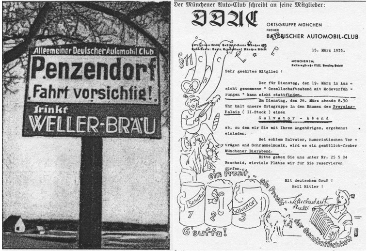 21_Neuland_46_1937_p29_Der Kaempfer_1935_Nr02_p2_Alkohol_Werbung_Bier_Bayern_ADAC_Salvator_Muenchen_Penzendorf