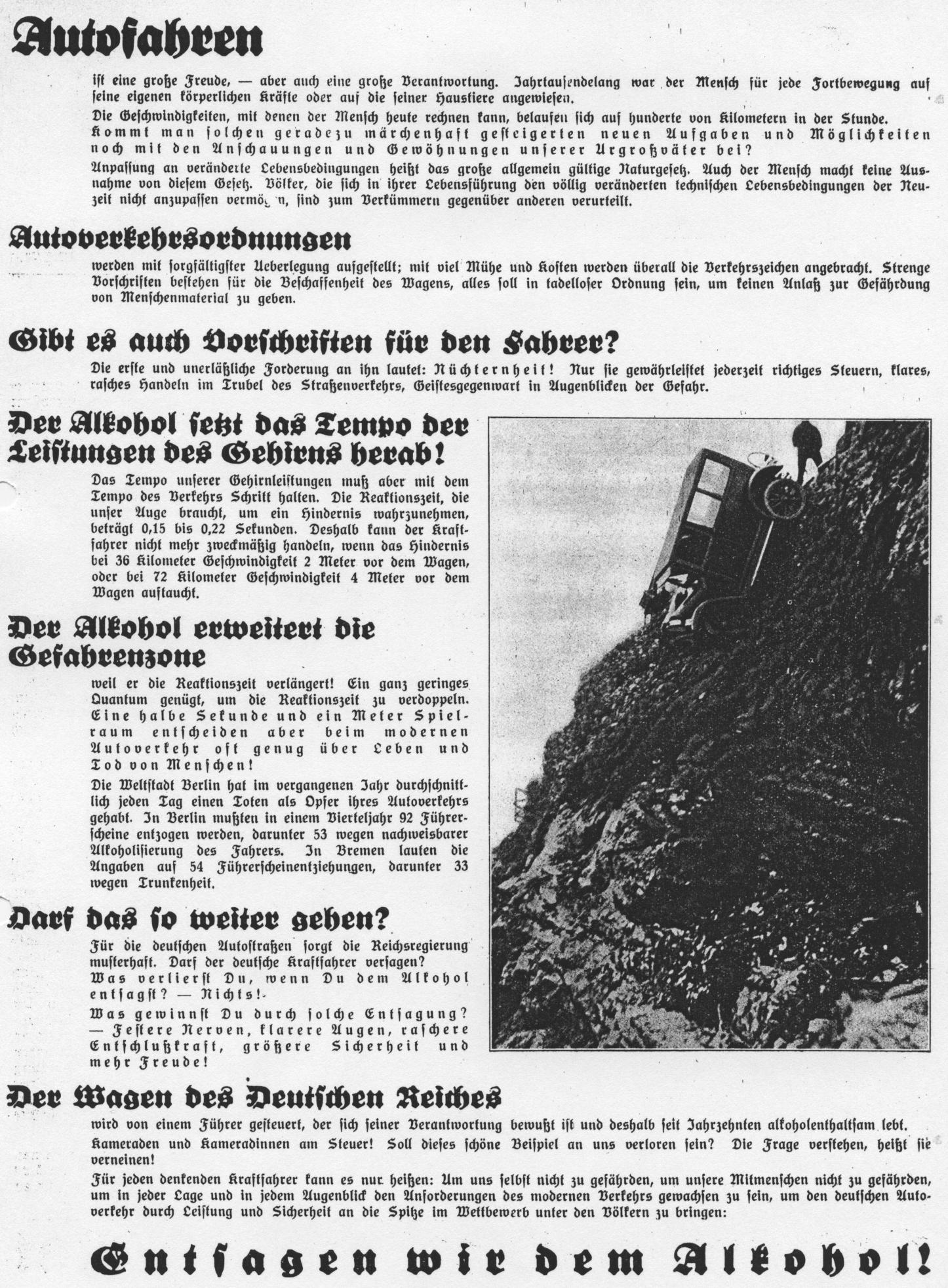 23_Neuland_44_1935_p66_Alkohol-am-Steuer_Verkehrssicherheit_Trunkenheit