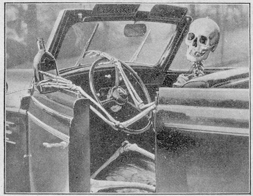 25_Neuland_48_1939_p62_USA_Alkohol-am-Steuer_Verkehrssicherheit_Trunkenheit_Death-Marketing_Skelett